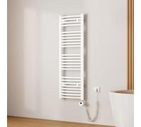 EMKE Seche Serviette Electrique, 120 x 40 cm Blanc 500 W | Chauffe Serviette Salle de Bain avec WiFi Thermostat,Sèche Serviette électrique,Porte-Serviettes Chauffant