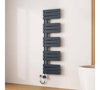 EMKE Seche Serviette Electrique 132x40 cm, Anthracite,600W,WiFi Thermostat | Porte-Serviettes Chauffant avec WiFi Thermostat, Chauffe Serviette Salle de Bain,Sèche Serviette électrique