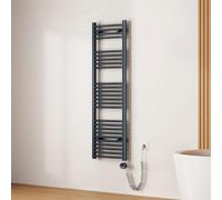 EMKE Seche Serviette Electrique, 140 x 40 cm Anthracite 500 W | Chauffe Serviette Salle de Bain avec WiFi Thermostat,Sèche Serviette électrique,Porte-Serviettes Chauffant