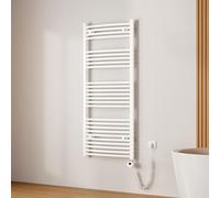 EMKE Seche Serviette Electrique, 140 x 60 cm Blanc 600 W | Chauffe Serviette Salle de Bain avec WiFi Thermostat,Sèche Serviette électrique,Porte-Serviettes Chauffant