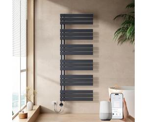 EMKE Seche Serviette Electrique 1599 x 600 mm,Anthracite,WiFi,1000 W | Porte-Serviettes Chauffant avec WiFi Thermostat, Chauffe Serviette Salle de Bain,Sèche Serviette électrique