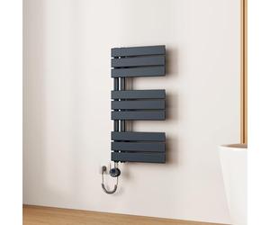 EMKE Seche Serviette Electrique 76x40 cm, Anthracite,400W,WiFi Thermostat | Porte-Serviettes Chauffant avec WiFi Thermostat, Chauffe Serviette Salle de Bain,Sèche Serviette électrique