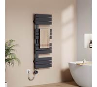 EMKE Seche Serviette Electrique avec WiFi Thermostat,104x40 cm, Anthracite | Sèche-Serviettes Électrique,400W,Porte-Serviettes Électrique,Radiateur Seche Serviette Salle de Bain Mural