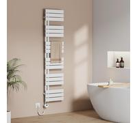 EMKE Seche Serviette Electrique avec WiFi Thermostat,1599x400mm, Sèche-Serviettes Électrique,800W Blanc,Porte-Serviettes Électrique,Radiateur Seche Serviette Salle de Bain Mural