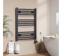 EMKE Seche Serviette Electrique avec WiFi Thermostat,75x60 cm Anthracite | Chauffe Serviette Salle de Bain ,Sèche Serviette électrique,Porte-Serviettes Chauffant,300 W