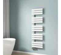 EMKE Sèche Serviettes à Eau Chaude 570 W, 132 x 40 cm, Blanc