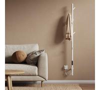 EMKE Sèche-serviettes électrique 100W Blanc, Design Arbre 150 cm, Écran LCD, Thermostat Intelligent WiFi & App, Minuterie, Chauffe-serviettes Design