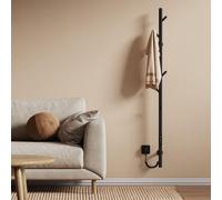 EMKE Sèche-serviettes électrique 100W Noir Mat, Design Arbre avec Écran LCD, Thermostat Intelligent WiFi & App, Minuterie, Chauffe-serviettes 150 cm