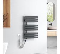EMKE Sèche-Serviettes Électrique avec WiFi Thermostat,762x500 mm,Anthracite | Seche Serviette Electrique,400 W ,Porte-Serviettes Électrique,Radiateur Seche Serviette Salle de Bain Mural