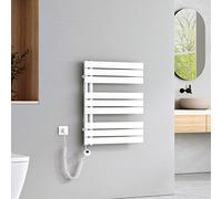 EMKE Sèche-Serviettes Électrique avec WiFi Thermostat,762x600 mm,Blanc | Seche Serviette Electrique,400 W ,Porte-Serviettes Électrique,Radiateur Seche Serviette Salle de Bain Mural