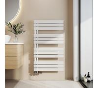 EMKE Sèche-serviettes Radiateur de salle de bains Radiateur à panneaux Raccordement latéral Montage mural Eau chaude 1041 x 600 mm Blanc sans thermoplongeur