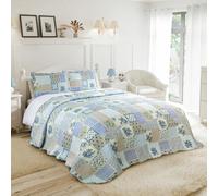 Emma Barclay Cotswold Couvre-lit matelassé en Patchwork Bleu Simple