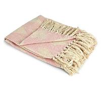 Emma Barclay Couvre-lit en Coton recy vec Motif cœur Rose pâle 228 x 254 cm