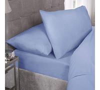 Emma Barclay Drap-Housse en Percale 180 Fils Bleu King Size