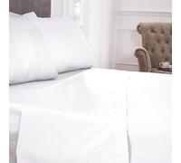 Emma Barclay Drap Plat en Percale 180 Fils Blanc pour lit Super King Size