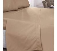 Emma Barclay Drap Plat en Percale 180 Fils Café pour lit Double