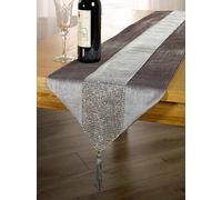 Emma Barclay ECLAT Chemin de Table en Strass Argenté 33 x 228 cm