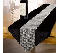 Emma Barclay ECLAT - Chemin de Table en Strass Noir - 13 x 90 (33 x 183 cm)
