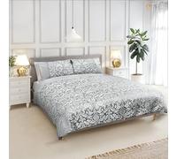 Emma Barclay Eden Parure de lit en Jacquard argenté Super King Size