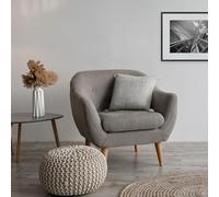 Emma Barclay Housse de Coussin en Coton recy hevrons (Argent)