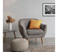 Emma Barclay Housse de Coussin en Coton recy hevrons (Jaune Ocre)