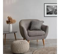 Emma Barclay Housse de Coussin en Coton recy hevrons (Noir)