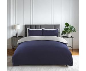 Emma Barclay Lyla Parure de lit réversible Bleu Marine/Gris - King Size