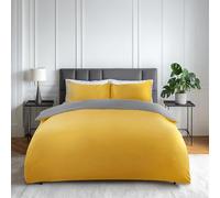 Emma Barclay Lyla Parure de lit réversible en Ocre/Gris - King Size
