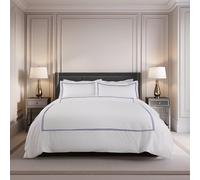 Emma Barclay Mayfair Parure de lit brodée avec taie d'oreiller Oxford Bleu Marine King