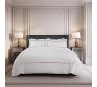 Emma Barclay Mayfair Parure de lit brodée avec taie d'oreiller Oxford Taupe Lit King Size