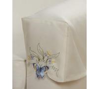 Emma Barclay Nappe brodée en Forme de Papillon Bleu 91 x 91 cm