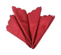 Emma Barclay Nappe damassée Rose vin 43,2 x 43,2 cm, Polyester, Bordeaux, 17x17 (43x43cm)