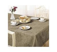 Emma Barclay Nappe Ovale damassée en Jacquard Café 60 x 84 (152 x 213 cm)