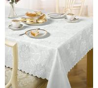 Emma Barclay Nappe Rose Damassée Blanc 52 x 52 cm
