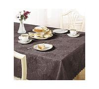 Emma Barclay Nappe Rose damassée Chocolat 152,4 x 213,4 cm, Polyester, 60x84 (152x213cm) Oval