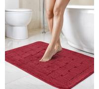 Emma Barclay Orkney Ensemble Lot de 7 Tapis de Bain antidérapants, Polypropylène, Bordeaux, Mat 45x75cm/ Pedestal 45x45cm