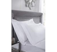 Emma Barclay Paire de taies d'oreiller Oxford en Coton 400 Fils Blanc