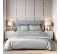 Emma Barclay Parure de lit avec Housse de Couette Argenté King Size