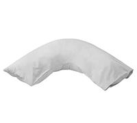 Emma Barclay Taie d'oreiller en Forme de V en Percale 180 Fils Blanc