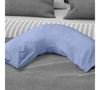 Emma Barclay Taie d'oreiller orthopédique en Forme de V Bleu, Polyester, 50% Coton, V-Shape Pillowcase