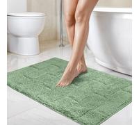 Emma Barclay Waves Lot de 2 Tapis de Bain en Pur Coton Jacquard Vert 50 x 80 cm