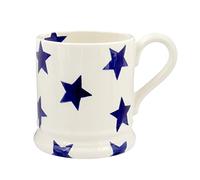 Emma Bridgewater Mug Céramique 300ml - Grande Tasse Personnalisée, Idée Cadeau pour Homme et Femme, Collègue de Travail - Original Peint à la Main pour Café, Thé, Cappuccino - Étoiles Bleues