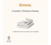 EMMA | Couette 4 Saisons 200x200 cm | Douce - Respirante | 2 Couettes Amovibles | Adaptable Toutes Saisons 3en1 | Lavable en Machine