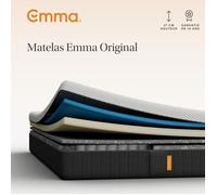 Emma Matelas Original | Mousse à mémoire de Forme et Ressorts ensachés | 90x200 cm | Hauteur 25cm | Fermeté équilibrée | Soutien à 5 Zones | Ergonomique | Ultra-Respirant | Housse Lavable