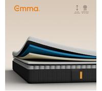 Matelas Emma Original | Hybride II | Mousse à mémoire de forme et ressorts ensachés | 90x200 cm | hauteur 25cm | Fermeté équilibrée | Soutien à 5 zones | Ergonomique | Ultra-respirant | Housse lavable