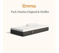 EMMA Pack Matelas Emma Original 90x200 + Oreiller Emma Original Adapt + Mémoire de Forme + Ressorts