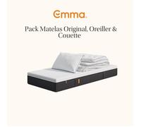 EMMA Pack Matelas Emma Original+ 90x200 + Oreiller Emma Original Confort + Couette Été Emma
