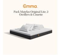 EMMA | Pack Matelas Emma Original Lite 160x200 + 2 Oreillers Emma Original Confort + Couette Printemps & Automne