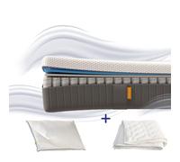 EMMA Pack Matelas Emma Original Lite+ 80x200 + Oreiller Emma Original Confort + Couette Été Emma Ressorts + Mémoire de Forme Housse Plus Respir