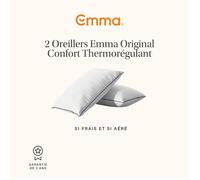 EMMA | Pack x2 Oreillers Original Confort Thermorégulant 50x70